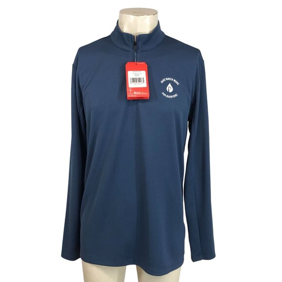 THE NORTH FACE - MEN'S MEDIUM - SHADY BLUE THE AMBITION 1/4 ZIP PULL-OVER - Picture 1 of 9